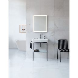 Duravit L-Cube lustro 65x70 cm z oświetleniem LED biały mat LC738000000