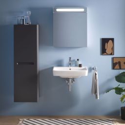 Duravit No.1 szafka 40 cm półwysoka wisząca lewa grafit mat N11308L49490000
