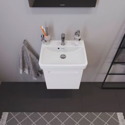 Duravit No.1 szafka 44 cm podumywalkowa wisząca lewa biały mat N14267L18180000