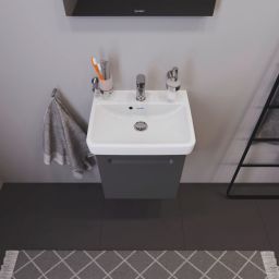 Duravit No.1 szafka 44 cm podumywalkowa wisząca lewa grafit mat N14267L49490000