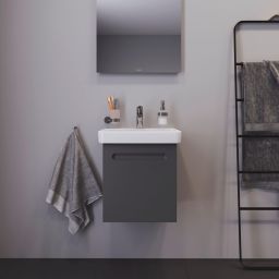 Duravit No.1 szafka 44 cm podumywalkowa wisząca lewa grafit mat N14267L49490000