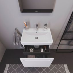 Duravit No.1 szafka 59 cm podumywalkowa wisząca biały mat N14382018180000