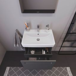 Duravit No.1 szafka 59 cm podumywalkowa wisząca grafit mat N14382049490000