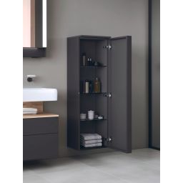 Duravit Qatego szafka 40 cm półwysoka wisząca lewa grafitowy mat QA1345L49490000