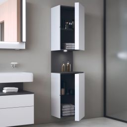 Duravit Qatego szafka boczna 176 cm wysoka wisząca lewa biały mat QA1346L49180010