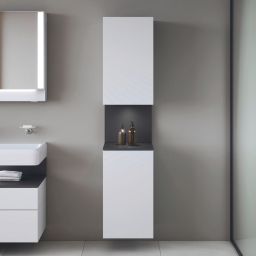 Duravit Qatego szafka boczna 176 cm wysoka wisząca lewa biały mat QA1346L49180010