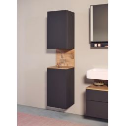 Duravit Qatego szafka boczna 176 cm wysoka wisząca lewa grafitowy mat QA1346L55800000