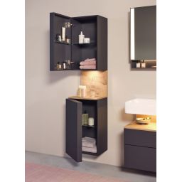 Duravit Qatego szafka boczna 176 cm wysoka wisząca lewa grafitowy mat QA1346L55800010