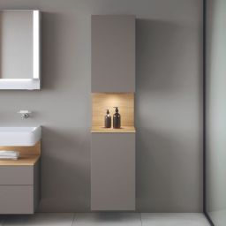 Duravit Qatego szafka boczna 176 cm wysoka wisząca prawa bazaltowy mat QA1346R30430010