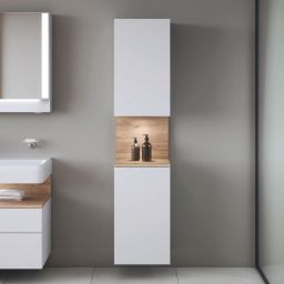 Duravit Qatego szafka boczna 176 cm wysoka wisząca prawa biały mat QA1346R55180000