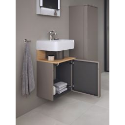 Duravit Qatego szafka 44 cm podumywalkowa wisząca lewa bazaltowy mat QA4076L30430000