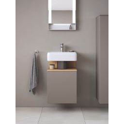 Duravit Qatego szafka 44 cm podumywalkowa wisząca lewa bazaltowy mat QA4076L30430000