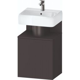 Duravit Qatego szafka 44 cm podumywalkowa wisząca lewa grafitowy mat QA4076L49490000