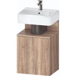 Duravit Qatego szafka 44 cm podumywalkowa wisząca lewa dąb marmurkowy mat QA4076L55550000