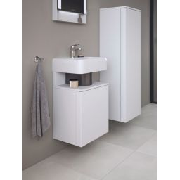 Duravit Qatego szafka 44 cm podumywalkowa wisząca prawa biały połysk QA4076R22220000