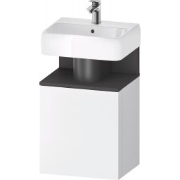 Duravit Qatego szafka 44 cm podumywalkowa wisząca prawa biały mat/czarny QA4076R49180000