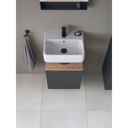 Duravit Qatego szafka 44 cm podumywalkowa wisząca grafit mat/dąb QA4076R55490000