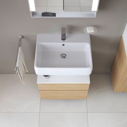 Duravit Qatego szafka 60 cm podumywalkowa wisząca dąb naturalny mat/biały QA4393022300010