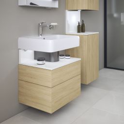Duravit Qatego szafka 60 cm podumywalkowa wisząca dąb naturalny mat/biały QA4393022300010