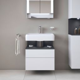 Duravit Qatego szafka 60 cm podumywalkowa wisząca biały mat/grafit QA4393049180010