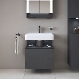 Duravit Qatego szafka 60 cm podumywalkowa wisząca grafit mat QA4393049490010