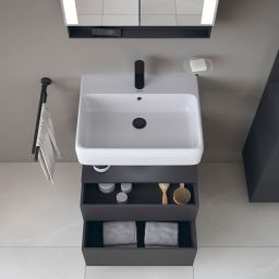 Duravit Qatego szafka 60 cm podumywalkowa wisząca grafit mat QA4393049490010