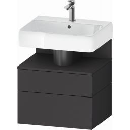 Duravit Qatego szafka 60 cm podumywalkowa wisząca grafit mat QA4393049490010