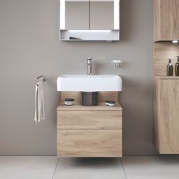 Duravit Qatego szafka 60 cm podumywalkowa wisząca dąb marmurkowy mat QA4393055550010