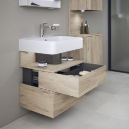 Duravit Qatego szafka 60 cm podumywalkowa wisząca dąb marmurkowy mat QA4393055550010