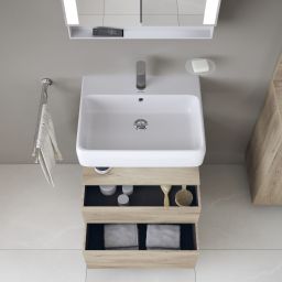 Duravit Qatego szafka 60 cm podumywalkowa wisząca dąb marmurkowy mat QA4393055550010