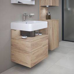 Duravit Qatego szafka 60 cm podumywalkowa wisząca dąb marmurkowy mat QA4393055550010