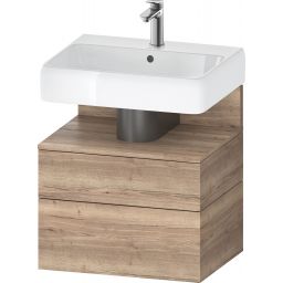 Duravit Qatego szafka 60 cm podumywalkowa wisząca dąb marmurkowy mat QA4393055550010