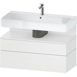 Duravit Qatego szafka 100 cm podumywalkowa wisząca biały mat QA4395018180010