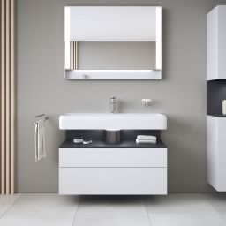 Duravit Qatego szafka 100 cm podumywalkowa wisząca biały mat/grafit QA4395049180010