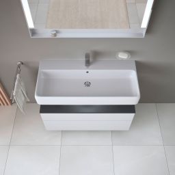 Duravit Qatego szafka 100 cm podumywalkowa wisząca biały mat/grafit QA4395049180010