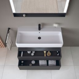 Duravit Qatego szafka 100 cm podumywalkowa wisząca grafit mat QA4395049490010