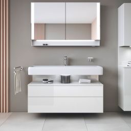 Duravit Qatego szafka 120 cm podumywalkowa wisząca biały połysk QA4396022220010