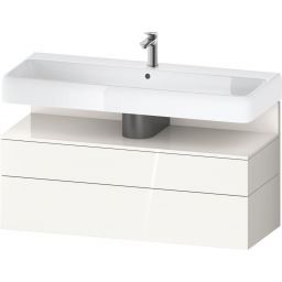 Duravit Qatego szafka 120 cm podumywalkowa wisząca biały połysk QA4396022220010