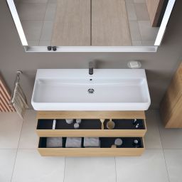 Duravit Qatego szafka 120 cm podumywalkowa wisząca dąb naturalny mat QA4396030300010