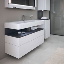 Duravit Qatego szafka 120 cm podumywalkowa wisząca biały mat/grafit QA4396049180010