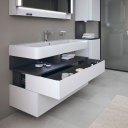 Duravit Qatego szafka 120 cm podumywalkowa wisząca biały mat/grafit QA4396049180010