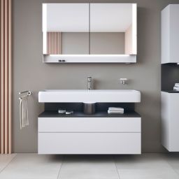Duravit Qatego szafka 120 cm podumywalkowa wisząca biały mat/grafit QA4396049180010