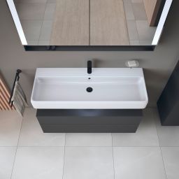 Duravit Qatego szafka 120 cm podumywalkowa wisząca grafit mat QA4396049490010