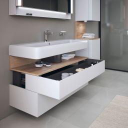 Duravit Qatego szafka 120 cm podumywalkowa wisząca biały mat/dąb QA4396055180010