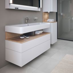 Duravit Qatego szafka 120 cm podumywalkowa wisząca biały mat/dąb QA4396055180010