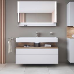 Duravit Qatego szafka 120 cm podumywalkowa wisząca biały mat/dąb QA4396055180010