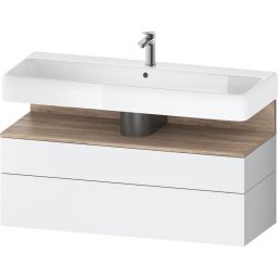 Duravit Qatego szafka 120 cm podumywalkowa wisząca biały mat/dąb QA4396055180010