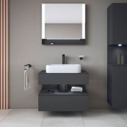 Duravit Qatego szafka 80 cm podumywalkowa wisząca grafit mat QA4730049490010