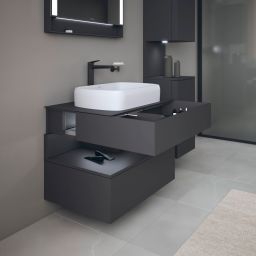 Duravit Qatego szafka 80 cm podumywalkowa wisząca grafit mat QA4730049490010