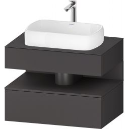 Duravit Qatego szafka 80 cm podumywalkowa wisząca grafit mat QA4730049490010